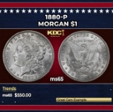 1880-p Morgan Dollar $1 Grades ms65
