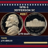 1978-s Proof Jefferson Nickel 5c pr70 dcam SEGS