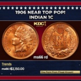 1906 Indian Cent Near Top Pop! 1c ms66 rd SEGS