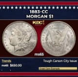 1883-cc Morgan Dollar $1 Grades ms65