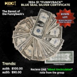 1x 1934 $1 Funnyback Blue Seal Silver Certificate Grades AU