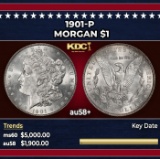 1901-p Morgan Dollar $1 au58+ SEGS