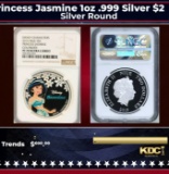NGC NGC 2015 Disney Characters Princess Jasmine 1oz .999 Silver $2  Niue Commerative Coin Aladdin Pr