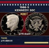 1986-s Proof Kennedy Half Dollar 50c pr70 dcam SEGS