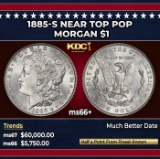 1885-s Morgan Dollar Near Top Pop $1 ms66+ SEGS