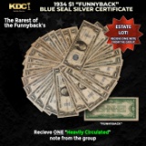 1x 1934 $1 Funnyback Blue Seal Silver Certificate Heavily Circulated