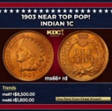 1903 Indian Cent Near Top Pop! 1c ms66+ rd SEGS