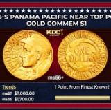 1915-s Panama Pacific Gold Commem Dollar Near Top Pop! 1 ms66+ SEGS