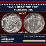 1943-s Mercury Dime Near Top Pop! 10c ms67+ fsb SEGS
