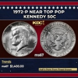 1972-p Kennedy Half Dollar Near Top Pop 50c ms67 SEGS