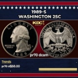 1989-s Proof Washington Quarter 25c pr70 dcam SEGS