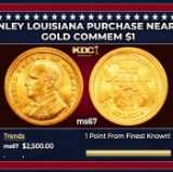 1903 McKinley Louisiana Purchase Gold Commem Dollar Near Top Pop! 1 ms67 SEGS