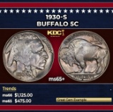1930-s Buffalo Nickel 5c Grades ms65+