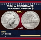 1990-w Eisenhower Modern Commem Dollar $1 ms70 SEGS