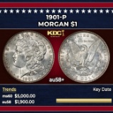 1901-p Morgan Dollar $1 au58+ SEGS