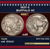 1927-s Buffalo Nickel 5c Grades au58