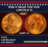 1938-p Lincoln Cent Near Top Pop 1c ms67+ rd SEGS