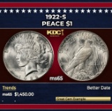 1922-s Peace Dollar $1 ms65 SEGS