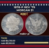 1878-p Rev '79 Morgan Dollar $1 ms64+ pl SEGS