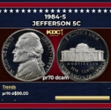 1984-s Proof Jefferson Nickel 5c pr70 dcam SEGS