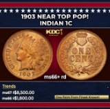 1903 Indian Cent Near Top Pop! 1c ms66+ rd SEGS