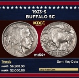 1923-s Buffalo Nickel 5c ms64+ SEGS