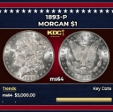 1893-p Morgan Dollar $1 ms64 SEGS