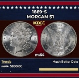 1889-s Morgan Dollar $1 Grades ms64