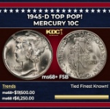 1945-d Mercury Dime TOP POP! 10c ms68+ FSB SEGS