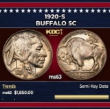 1920-s Buffalo Nickel 5c ms63 USCG