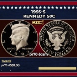 1993-s Proof Kennedy Half Dollar 50c pr70 dcam SEGS