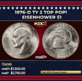 1976-d Ty 2 Eisenhower Dollar TOP POP! $1 ms67+ SEGS