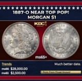 1887-o Morgan Dollar Near Top Pop! $1 ms65+ SEGS