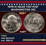 1979-d Washington Quarter Near Top Pop 25c ms67+ SEGS