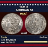 1901-p Morgan Dollar $1 ms62 USCG