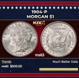 1904-p Morgan Dollar $1 Grades ms63