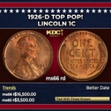 1926-d Lincoln Cent TOP POP! 1c ms66 rd SEGS