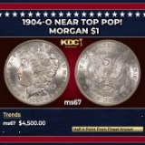 1904-o Morgan Dollar Near Top Pop! $1 ms67 SEGS