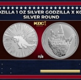 2024 Godzilla 1 oz Silver Godzilla x Kong Coin