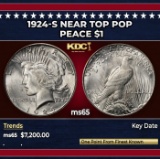 1924-s Peace Dollar Near Top Pop $1 ms65 SEGS