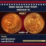 1900 Indian Cent Near Top Pop! 1c ms66+ rd SEGS