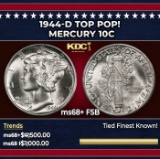 1944-d Mercury Dime TOP POP! 10c ms68+ FSB SEGS