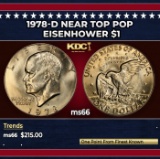 1978-d Eisenhower Dollar Near Top Pop $1 ms66 SEGS