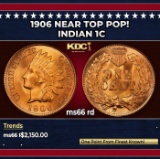 1906 Indian Cent Near Top Pop! 1c ms66 rd SEGS