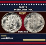 1939-s Mercury Dime 10c ms65 FSB SEGS