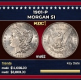 1901-p Morgan Dollar $1 ms62 USCG