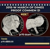 2015-W March Of Dimes Proof Modern Commem Dollar $1 pr70 dcam SEGS