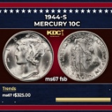1944-s Mercury Dime 10c ms67 fsb SEGS