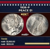 1926-p Peace Dollar $1 ms65+ SEGS