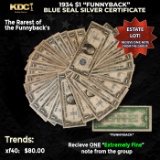 1x 1934 $1 Funnyback Blue Seal Silver Certificate Grades XF